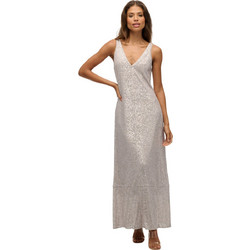 Superdry Maxi Καλοκαιρινό Φόρεμα για Γάμο / Βάπτιση Ασημί W8011995A-IBF