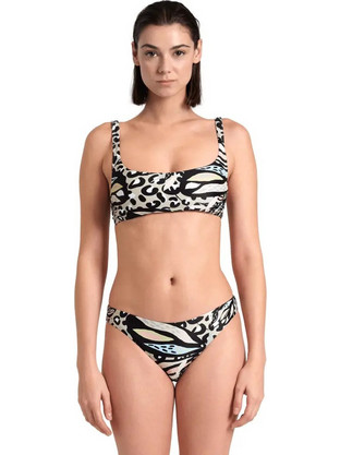 Arena Αθλητικό Bikini Set Μπουστάκι Εκρού Μαύρο 007077-503