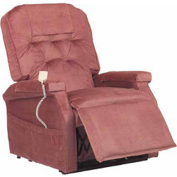 SuperOrtho Πολυθρόνα Relax με Υποπόδιο Ανακλινόμενη Δερματίνη Ροζ FR12