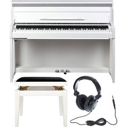 Thomann DP-140 Set Ηλεκτρικό Πιάνο Όρθιο με 88 Βαρυκεντρισμένα Πλήκτρα White