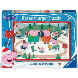 Παιδικό Puzzle Ravensburger Δαπέδου Peppa Pig Christmas 24 Κομμάτια