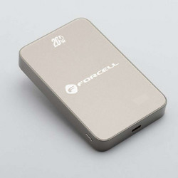 Forcell F-Energy F10K8 Super Slim Wireless Magsafe Power Bank 10000mAh 20W με Θύρα USB-C Quick Charge 4.0 & Power Delivery Titanium Dessert