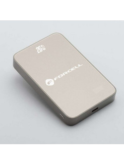 Forcell F-Energy F10K8 Super Slim Wireless Magsafe Power Bank 10000mAh 20W με Θύρα USB-C Quick Charge 4.0 & Power Delivery Titanium Dessert
