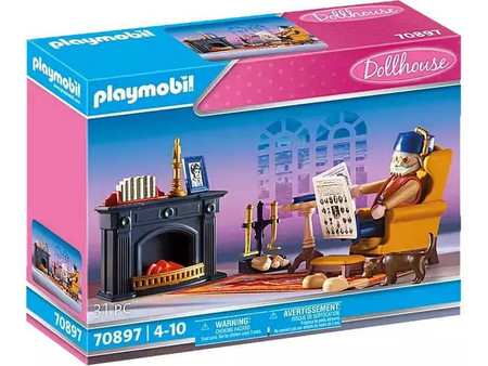 Playmobil Dollhouse Δωμάτιο με Τζάκι για 4-10 Ετών 70897