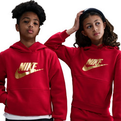 Nike Παιδικό Φούτερ με Κουκούλα Κόκκινο Χρυσό IH2874-657