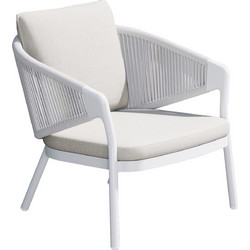 HomeMarkt Καρέκλα Κήπου Αλουμινίου Λευκή ΗM6471.02