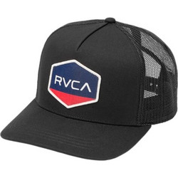 RVCA Commonwealth Ανδρικό Καπέλο Jockey με Δίχτυ Snapback Υφασμάτινο Μαύρο 23D553521-BLK
