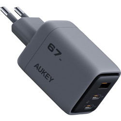 Aukey PA-C3 Comet Mix 3 Φορτιστής χωρίς Καλώδιο με Θύρα USB-A & 2 Θύρες USB-C 67W Power Delivery