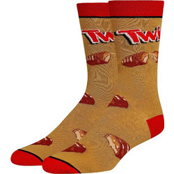 Cool Twix Break Brown Ανδρικές Κάλτσες Ψηλές με Σχέδια Ταμπά 38197MCNCF