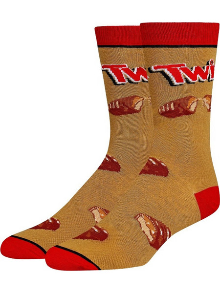 Cool Twix Break Brown Ανδρικές Κάλτσες Ψηλές με Σχέδια Ταμπά 38197MCNCF