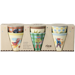 Rice Εκπαιδευτικά Ποτηράκια Hero Print Green 6τμχ