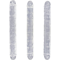 Kinksters Clear Desire Jelly Διπλό Dildo 30cm Clear