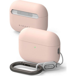 Ringke Θήκη Σιλικόνης με Γάντζο για Apple AirPods Pro 3 Ροζ