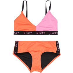 Roxy Παιδικό Μαγιό Bikini Set για Κορίτσι Πορτοκαλί Ροζ Μαύρο ERGX20365-KVJ0