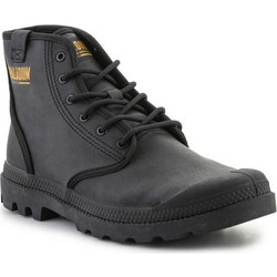 Palladium Pampa Hi Coated Ανδρικά Μποτάκια Μαύρα Αδιάβροχα 74375-008