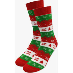 NODO Christmas Sweater On My Feet Χριστουγεννιάτικες Ανδρικές Κάλτσες Ψηλές Κόκκινες S16508