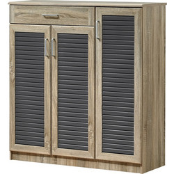 Pakoworld Παπουτσοθήκη Ξύλινη Sonoma M120xΠ37xΥ123cm 123-000253