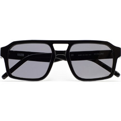 Kaleos Hedlund 1 Ανδρικά Γυαλιά Ηλίου Aviator Κοκάλινα Μαύρα με Μαύρο Φακό