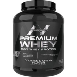 NutriYummy Premium Whey Cookies & Cream Πρωτεΐνη Ορού Γάλακτος Γράμμωσης 2kg