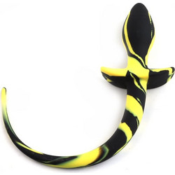 Kinksters Dog Πρωκτική Σφήνα Tail Plug 21cm Κίτρινη Μαύρη