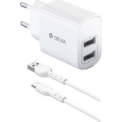 Devia RLC-342 Φορτιστής με Καλώδιο USB-C με 2 Θύρες USB-A 12W