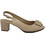 Miramax Γόβες Slingback Δερμάτινες με Χοντρό Χαμηλό Τακούνι Μπεζ 8832
