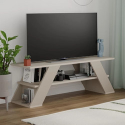 Megapap Έπιπλο Τηλεόρασης Ξύλινο Μπεζ Μ120xΠ33.5xΥ40cm Farfalla GP037-0071,4