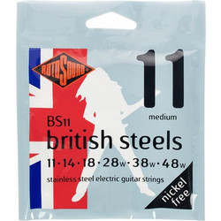 Rotosound British Steels BS11 Σετ 6 Χορδές Ηλεκτρικής Κιθάρας Stainless Steel 11-48" Medium Tension