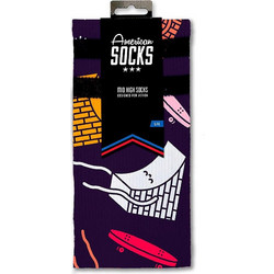 American Socks Halfpipe Ανδρικές Κάλτσες Ψηλές με Σχέδια Μωβ AS316