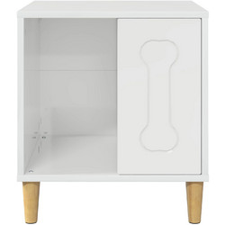vidaXL Σπιτάκι Σκύλου Ξύλινο Λευκό 44x42x49cm 8000702