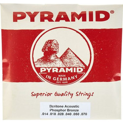 Pyramid 511219 Σετ 6 Χορδές Ακουστικής Κιθάρας Phosphor Bronze 14-70"