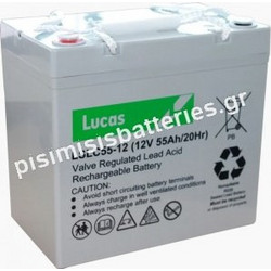 Lucas LSLC55-12 Μπαταρία VRLA-AGM 12V 55Ah