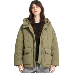 Volcom Out Of Boxy Γυναικείο Μπουφάν Χειμωνιάτικο Καπιτονέ Μακρύ Χακί B1732503-WMS