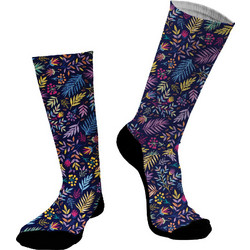 Dimisocks Do You Dare Floral Ανδρικές Κάλτσες Ψηλές Navy Μπλε 70015