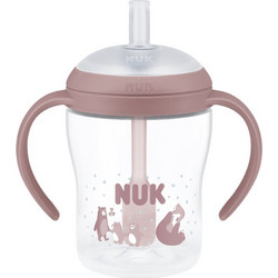 Nuk Perfect Match Bear Εκπαιδευτικό Μπουκάλι με Καλαμάκι 8m+ 150ml