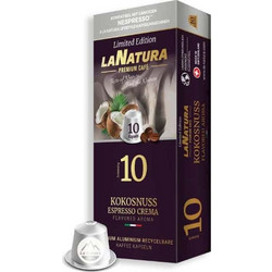 La Natura Lifestyle Κάψουλες Espresso Coconut Συμβατές με Μηχανή Nespresso 10τμχ