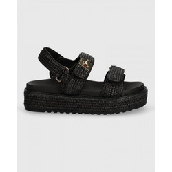 Steve Madden Δερμάτινα Γυναικεία Σανδάλια Μαύρα SM11003034-000