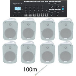 Sirus 4room Bundle M Σετ Ηχεία Εξωτερικού Χώρου Τοίχου Αδιάβροχα Λευκά