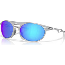 Oakley ΟΟ4065 02 Γυναικεία Γυαλιά Ηλίου Οβάλ Κοκάλινα Γκρι με Μπλε Φακό