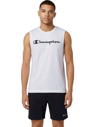 Champion Ανδρικό Αθλητικό T-Shirt Λευκό 222283-WW001