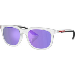 Prada PSB09SU 14V60Z Ανδρικά Γυαλιά Ηλίου Τετράγωνα Κοκάλινα Διαφανή με Μωβ Φακό
