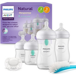Philips Avent Natural Response Σετ Πλαστικά Μπιμπερό με Θηλή Σιλικόνης κατά των Κολικών 0-6m Transparent