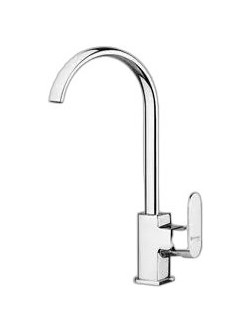 Pyramis Ecoline Altissimo 090900101 Μπαταρία Κουζίνας Πάγκου Διπλής Παροχής Ανάμεικτη Inox