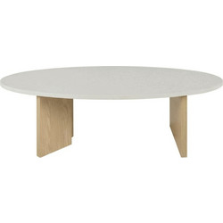 Epiplo World Solena Τραπεζάκι Σαλονιού Οβάλ Ξύλινο Μ136xΠ60xΥ39cm 0121.GM28