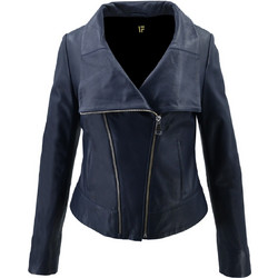 Leather 100 Γυναικείο Μπουφάν Χειμωνιάτικο Δερμάτινο Κοντό Navy Μπλε 31-W-Z-1629