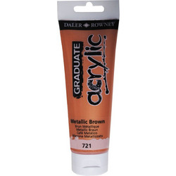 Daler-Rowney Graduate 721 Metallic Brown Ακρυλικό Χρώμα Ζωγραφικής 120ml