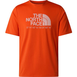 The North Face Logo Graphic Ανδρικό Αθλητικό T-Shirt με Κουκούλα Πορτοκαλί NF0A8BEJG6L
