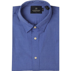 Scotch & Soda Ανδρικό Πουκάμισο Βαμβακερό Μακρυμάνικο Κανονική Γραμμή Μπλε 139557
