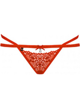 Obsessive Γυναικείο Sexy String με Δαντέλα Κόκκινο 5901688216750