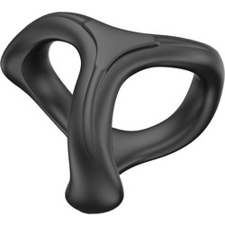 Kinksters Whirlwind Silicone Cock Ring Ελαστικό Δαχτυλίδι Πέους Σιλικόνης Μαύρο